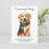 Cartes Pour Fêtes Annuelles Calendrier 2026 Chien Golden Retriever Joli Noël (Debout devant)