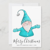 Cartes Pour Fêtes Annuelles Calendrier 2026 Gnome Nordique Joyeux Noël Teal (Devant)