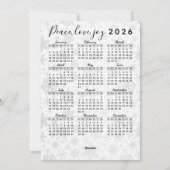 Cartes Pour Fêtes Annuelles Calendrier 2026 Gnome Nordique Joyeux Noël Teal (Dos)