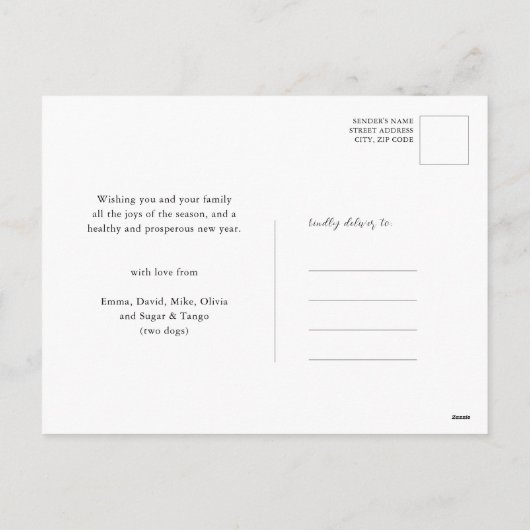 Cartes Pour Fêtes Annuelles Calendrier 2026 moderne Photo Black Gold Minimalis (Dos)