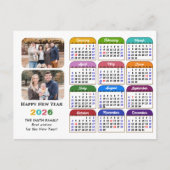 Cartes Pour Fêtes Annuelles Calendrier 2026 moderne Simple Photo de famille co (Devant)