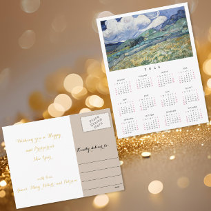 Cartes Pour Fêtes Annuelles Calendrier 2026 Paysage France Vincent Van Gogh