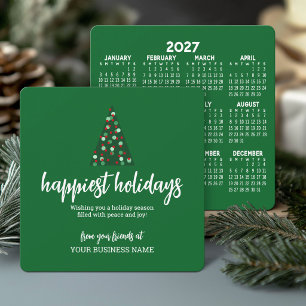 Cartes Pour Fêtes Annuelles Calendrier 2027 Arbre de Noël Entreprise Moderne L
