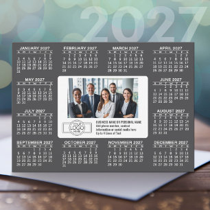 Cartes Pour Fêtes Annuelles Calendrier 2027 avec coordonnées du logo