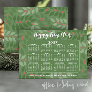 Cartes Pour Fêtes Annuelles Calendrier 2027 Moderne Botanique - Bonne Année