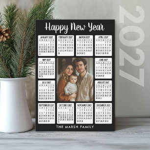 Cartes Pour Fêtes Annuelles Calendrier 2027 - Photo verticale au centre