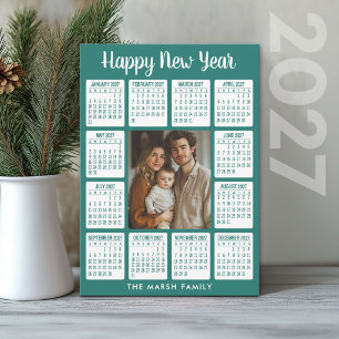 Cartes Pour Fêtes Annuelles Calendrier 2027 - Photo verticale au centre