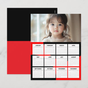 Cartes Pour Fêtes Annuelles Calendrier annuel photo 2027 Minimal Moderne