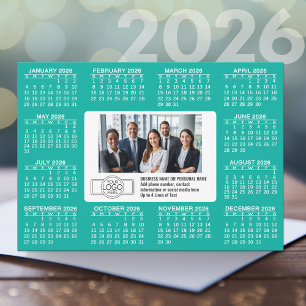 Cartes Pour Fêtes Annuelles Calendrier avec logo Coordonnées