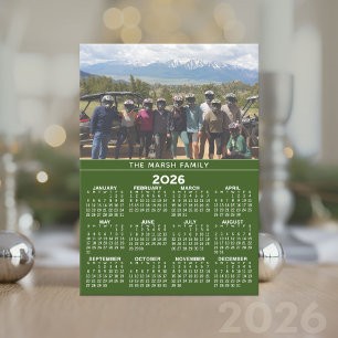 Cartes Pour Fêtes Annuelles Calendrier avec Photo - Vue annuelle complète