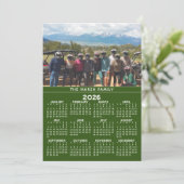 Cartes Pour Fêtes Annuelles Calendrier avec photo - Vue annuelle complète (Debout devant)