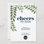 Cartes Pour Fêtes Annuelles Calendrier CHEERS - vert bleu - logo de l'entrepri (Devant)