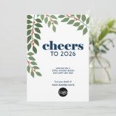 Cartes Pour Fêtes Annuelles Calendrier CHEERS - vert bleu - logo de l'entrepri (Debout devant)