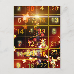 Cartes Pour Fêtes Annuelles Calendrier d'avènement de Joyeux Noël