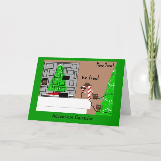 Cartes Pour Fêtes Annuelles Calendrier d'aventure (Devant)