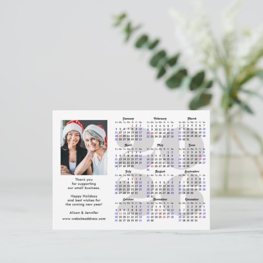 Cartes Pour Fêtes Annuelles Calendrier de Business 2026 Parties scintillant mi (Debout devant)