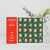 Cartes Pour Fêtes Annuelles Calendrier de compte de Noël (Debout devant)