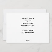 Cartes Pour Fêtes Annuelles Calendrier de compte de Noël (Dos)