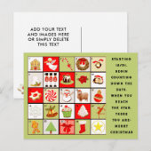 Cartes Pour Fêtes Annuelles Calendrier de l'arrivée Noël (Devant / Derrière)