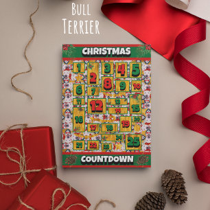 Cartes Pour Fêtes Annuelles Calendrier de l'Avent de Noël à compte à rebours B