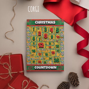 Cartes Pour Fêtes Annuelles Calendrier de l'Avent de Noël à Compte à Rebours p
