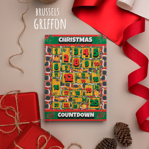 Cartes Pour Fêtes Annuelles Calendrier de l'Avent de Noël à Compte à Rebours p