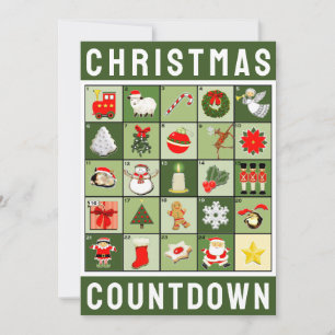Cartes Pour Fêtes Annuelles Calendrier de l'Avent de Noël Vacances