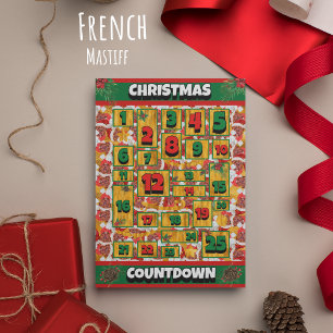 Cartes Pour Fêtes Annuelles Calendrier de l'Avent du compte à rebours de Noël