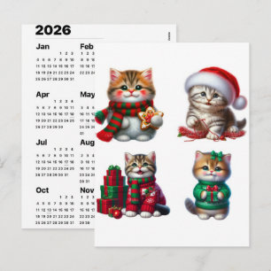Cartes Pour Fêtes Annuelles Calendrier de magie de chat de vacances Édition dé