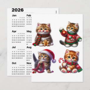 Cartes Pour Fêtes Annuelles Calendrier de magie de Noël pour chats 2026 éditio