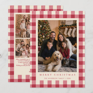 Cartes Pour Fêtes Annuelles Calendrier de Noël à collage de 5 photos à carreau