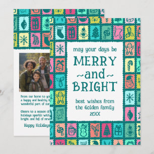 Cartes Pour Fêtes Annuelles Calendrier de Noël Fantaisiste Personnalisé 2 PHOT