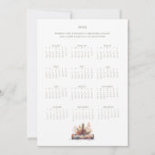 Cartes Pour Fêtes Annuelles Calendrier de Noël rustique Woodland (Dos)
