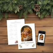 Cartes Pour Fêtes Annuelles Calendrier de Noël rustique Woodland