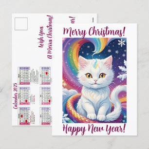 Cartes Pour Fêtes Annuelles Calendrier des chats de Noël 2025 personnalisé