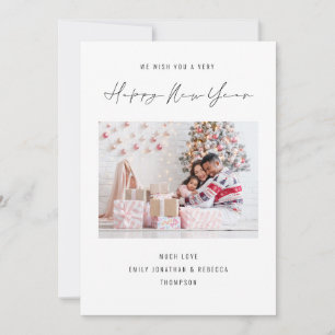 Cartes Pour Fêtes Annuelles Calendrier Élégant Photo 2026 Bonne Année