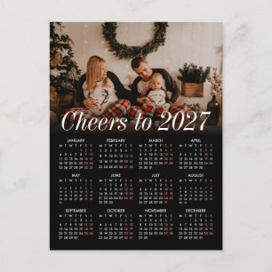 Cartes Pour Fêtes Annuelles Calendrier familial personnalisé photo moderne noi