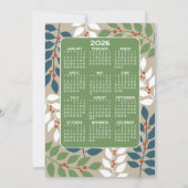 Cartes Pour Fêtes Annuelles Calendrier - JOIE moderne bleu vert - Logo d'entre (Dos)