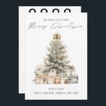 Cartes Pour Fêtes Annuelles Calendrier Joyeux Arbre de Noël 2025<br><div class="desc">Calendrier 2025 Joyeux sapin de Noël. Joyeux Noël est dans un stylé set manuscrit style script. Avec un calendrier pratique 2025 au dos pour vos récipiendaires et de bonnes salutations pour le Nouvel An.</div>