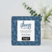 Cartes Pour Fêtes Annuelles Calendrier, Logo - Salutation professionnelle bleu (Debout devant)