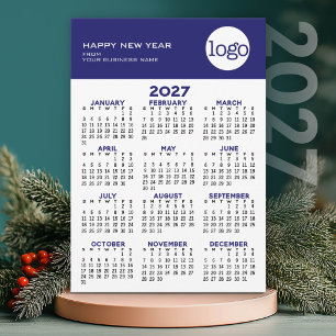 Cartes Pour Fêtes Annuelles Calendrier minimal Nouvelle Année 2027 - Logo Busi