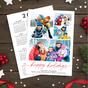 Cartes Pour Fêtes Annuelles Calendrier minimaliste Joyeuses Fêtes 4 Photos Scr