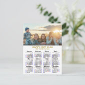 Cartes Pour Fêtes Annuelles Calendrier moderne 2025 Gold Script photo minimali (Debout devant)