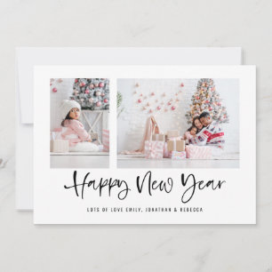 Cartes Pour Fêtes Annuelles Calendrier Moderne Script 2 Photo Bonne Année 2027