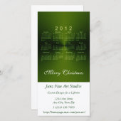 Cartes Pour Fêtes Annuelles Calendrier Noël 2012 (Devant / Derrière)