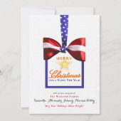 Cartes Pour Fêtes Annuelles Calendrier Noël Patriotique Bow America Drapeau 20 (Devant)