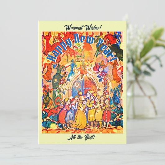 Cartes Pour Fêtes Annuelles Calennig Nouvel An (Debout devant)