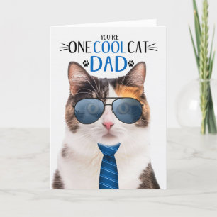 Cartes Pour Fêtes Annuelles Calico Cat Fête des pères Un Cool Cat