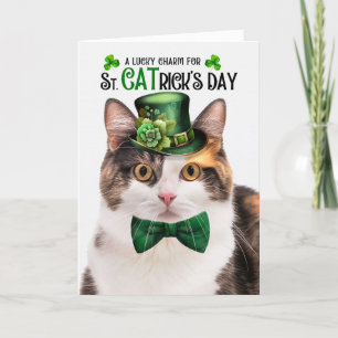 Cartes Pour Fêtes Annuelles Calico Cat Funny St CATrick's Day Lucky Charm