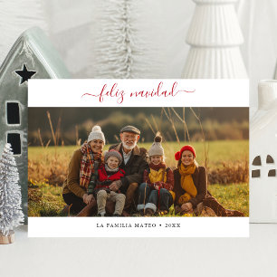 Cartes Pour Fêtes Annuelles Caligrafía Red Feliz Navidad Christmas Photo